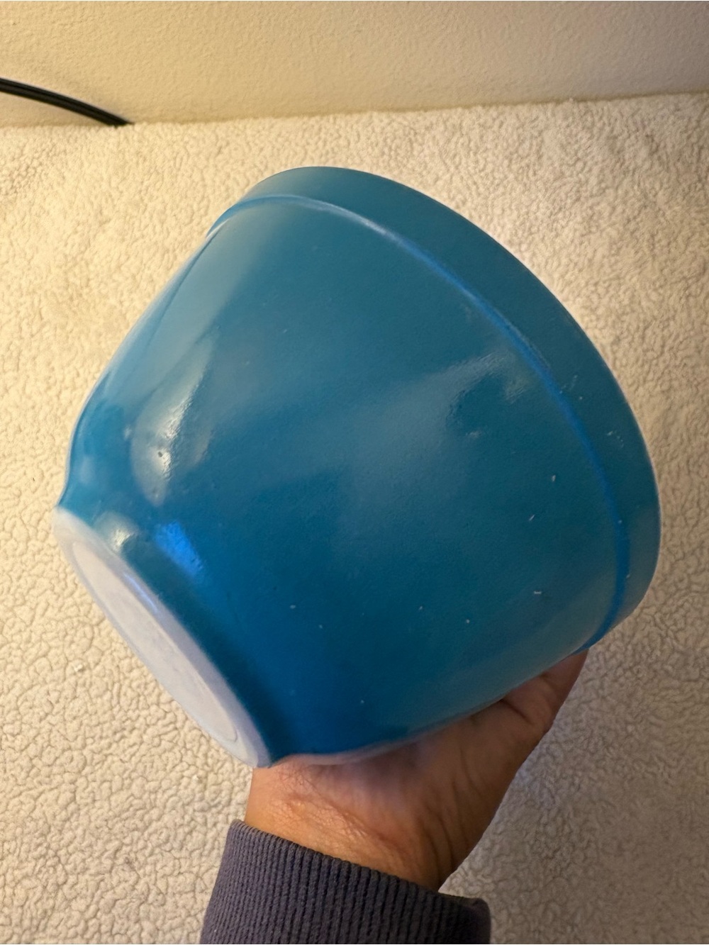 Pyrex 401 1 1/2 PT Mixing Bowl Primary Blue - Picture 4 of 6